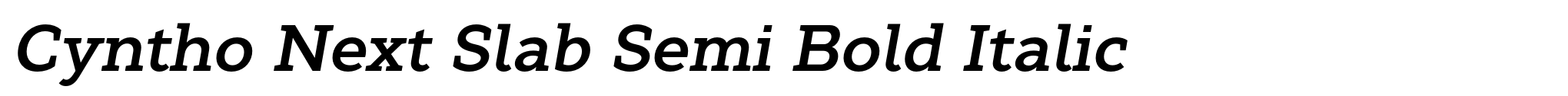 Cyntho Next Slab Semi Bold Italic image